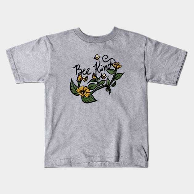 Bee Kind Kids T-Shirt by bubbsnugg